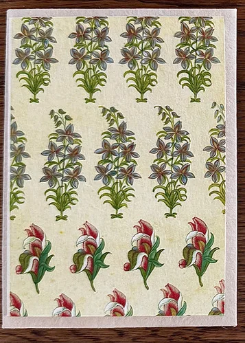 5 Blank Greeting Cards & Envelopes - Mughal Empire Florals V&A-4 3.5 x 5.5 inch