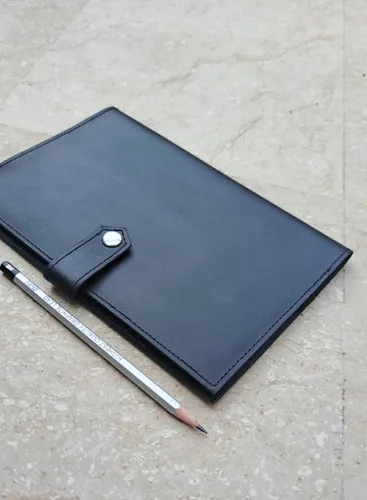 Refillable Vintage Leather Journal with Snap 8.3 x 5.8 inch