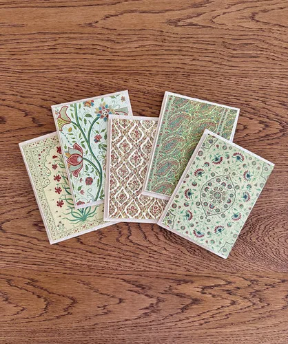 5 Blank Greeting Card & Envelopes - Mughal Empire Florals V&A - I 3.5 x 5.5 inch