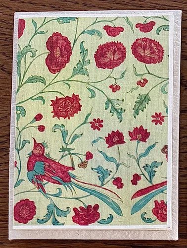 5 Blank Greeting Cards & Envelopes - Mughal Empire Florals V&A-4 3.5 x 5.5 inch