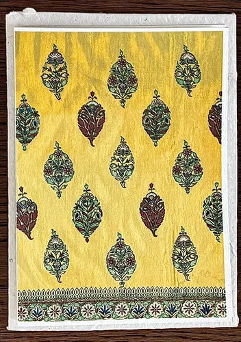 5 Blank Greeting Cards & Envelopes - Mughal Empire Florals V&A-4 3.5 x 5.5 inch