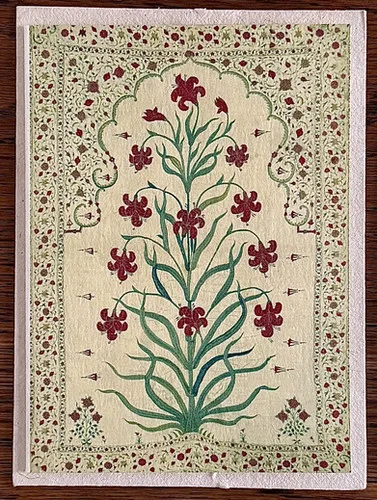 5 Blank Greeting Card & Envelopes - Mughal Empire Florals V&A - I 3.5 x 5.5 inch