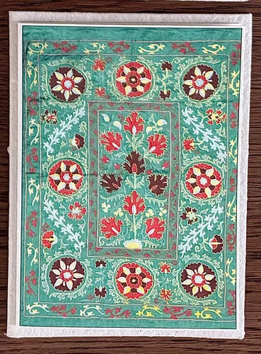 5 Blank Greeting Cards & Envelopes - Mughal Empire Florals V&A-3 3.5 x 5.5